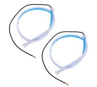 MUELODSIC 2pcs Flexible Car LED Light Strip Ultra-thin Self-adhesive Dual-color Yellow White Running Lights Auto Decorative Lighting Kit for Stylish Vehicle Exterior Upgrade