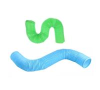 MUELODSIC 2pcs Foldable Hamster Tunnel and Rat Tube Plastic Hideaway Toy for Small Animals Ferrets and Hamsters Activity Training Exercise Toy in Blue and Green
