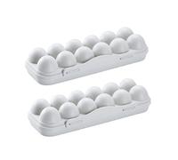 MUELODSIC 2pcs Fresh Storage Box for Eggs Fridge Egg Container Compartments Kitchen Storage Box Refrigerator Holder Stackable Food for Fridge