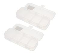 MUELODSIC 2pcs Frosted Pencil Cases for Girls Student Stationery Boxes Pen Storage Lightweight Plastic Boxes