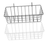 MUELODSIC 2pcs Hanging Rabbit Hay Feeders for Cages Wear-resistant Metal Rack Daily Use Bunny Supply Black and Silver