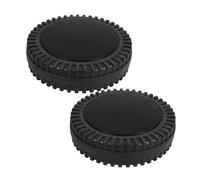 MUELODSIC 2pcs Heat and Wear Resistant Swivel Caster Wheels for Bbq Grill Cart Heavy Duty PE Replacement Parts Quick Installation Utility Trolley Wheels Black