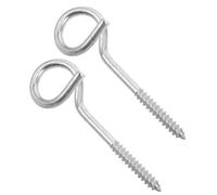 MUELODSIC 2pcs Heavy Duty Stainless Steel Screw Eye Hooks Ergonomic Ceiling and Wooden Beam Mount for Swing Chairs Metal Eyebolts for Indoor Outdoor Hanging Support