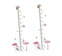 MUELODSIC 2pcs Height Measurement Wall Sticker with PVC Cartoon Animal Pattern Bright Growth Chart Decal for Bedrooms Nurseries Kindergartens Smooth Surface Decor