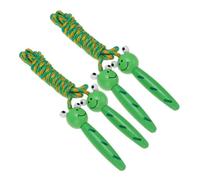 MUELODSIC 2PCS Jump Ropes with Cartoon Frog Pattern Wooden Handles Soft Outdoor Skipping Ropes Fitness Exercise for Students Sports