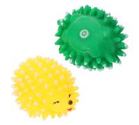 MUELODSIC 2Pcs Latex Hedgehog Pet Molar Squeaky Chew for Dogs Teeth Cleaning and Gum Care Interactive Bite Resistant Animal for Puppies and Cats Random Color
