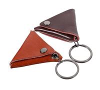 MUELODSIC 2pcs Leather Guitar Pick Holder Keychain Plectrum Case for Outdoor Storage Small Portable Instrument Accessory Container