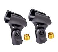 MUELODSIC 2pcs Microphone Clip with Adjustable Angle and Threaded Adapter Lightweight Microphone Holders for Wired and Wireless Mics Secure Fit for Stage Ktv Concerts and Performances