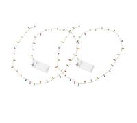 MUELODSIC 2pcs Miniature LED String Lights for Dollhouse - Tiny Battery-Operated Decorative Fairy Lights for Crafts and Christmas Miniatures, Realistic Mini Dollhouse Lamp Accessories