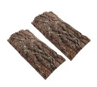 MUELODSIC 2pcs Natural Cork Bark Reptile Background Panels Climbing Habitat Platform for Lizards Turtles Chameleons Lightweight Cork Bark Hideout and Basking Mat for Terrarium Enrichment