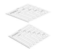MUELODSIC 2Pcs Patchwork Quilting Rulers Plastic Stitching Templates with Clear Scales for Accurate DIY Sewing and Dressmaking Smooth Edges Safe for Beginners and Enthusiasts