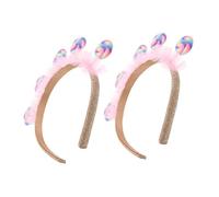 MUELODSIC 2pcs Pink Lollipop Headband Cute Cartoon Candy Hair Accessories for Birthday Party Amusement Park Durable Comfortable Hairband