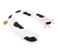 MUELODSIC 2pcs Plush Toilet Seat Covers Soft Warm Cushions for Small Toilets Potty Training Seat Pads in Black and White Adhesive Bathroom Mats for Home Use