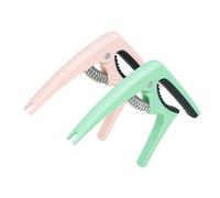 MUELODSIC 2Pcs Portable Guitar Capo Clamp for Acoustic and Electric Guitars Abs Material Pink Quick-use Tuning Accessory for Folk Ukulele Banjo and Mandolin Players