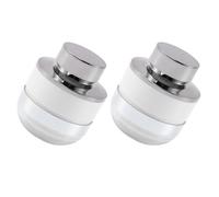 MUELODSIC 2pcs Portable Mushroom Head Loose Powder Boxes for Pearl Powder and Face Makeup, Compact Plastic Storage Case for Daily Use and Travel