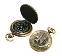 MUELODSIC 2pcs Portable Vintage Pocket Compass Abs Material Accurate Navigation Tool for Camping Hiking Backpacking and Outdoor Survival Compact and Travel-friendly Direction Guide Men Retro