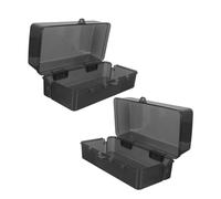 MUELODSIC 2pcs Power Strip Box Outdoor Electrical Junction Container with Lockable Cover Cord Protection Case for Electric Car Charging Weather Resistant Socket Enclosure