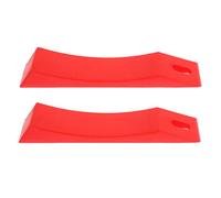 MUELODSIC 2Pcs Red Silicone Deadlift Barbell Pads Slip Weightlifting for Home Gym Fitness Supplies High Elasticity Load Bearing
