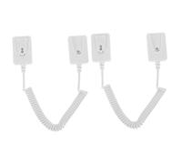 MUELODSIC 2pcs Remote Control Security Lock Hooks Self-Adhesive No-Drill Plastic Holders for Tv Remote Key Phone Organizer Retractable Anti-Loss Tether Cable
