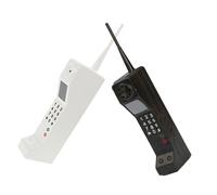 MUELODSIC 2pcs Retro Fake Cell Phone Ornaments Phone Sculpture for Living Office Decor Photography Props Sturdy Iron Craftsmanship Compact Space-Saving Design