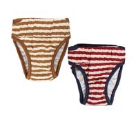 MUELODSIC 2pcs Reusable Pet Physiological Diapers for Female Dogs, Ultra-absorbent Breathable Puppy Diaper Panties in Red and Brown, Size L for Sanitary Protection during Heat