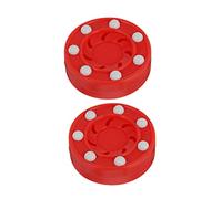 MUELODSIC 2pcs Roller Hockey Pucks for Training and Competition High Hardness Shockproof Core Smooth Surface for Accurate Shots Lightweight and Portable Roller Training Tools