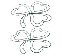MUELODSIC 2pcs Shamrock Shaped Metal Wreath Frames 31cm Hanging Wire Hoops for DIY St Patrick’s Day Decorations Irish Themed Party Craft Supplies