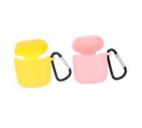 MUELODSIC 2pcs Silicone Earbud Protective Covers for with Impact Resistant Scratch Design Lightweight Portable Headphone Case Pouches with Keychain Compatible Earphone Box Accessories