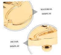 MUELODSIC 2pcs Small Metal Antique Trinket Tray Vintage Jewelry Organizer Dish for Rings Necklaces Bracelets Earrings Home Decor Candle and Flower Display