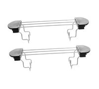 MUELODSIC 2Pcs Stainless Steel Toast Rack for Toaster Anti-Scald Warming Rack with Smooth Surface Dishwasher Safe Reusable Cooking Accessory for Kitchen Toast Slices