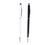 MUELODSIC 2pcs Stylus Pen for Touch Screens Fine Point Capacitive Stylus Pens with Flexible Cloth Nib Smooth Writing for Tablets Black and White