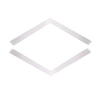 MUELODSIC 2pcs Tailor Sewing Ruler Clear Right Angle Measuring Tools for Fabric Pattern Design Crafting Portable Compact Shaped Rulers for Beginner to Professional Fashion Designers