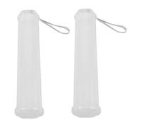 MUELODSIC 2pcs Transparent Extendable Pencil Case Plastic Pen Holder for Art Supplies Portable Lightweight Organizer with Retractable Design Compact Storage for Brushes and Pens Visibility