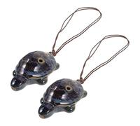 MUELODSIC 2pcs Turtle Six-hole Ceramic Ocarina Instrument for Beginners and Learners, Portable Wind Instrument with Educational Value, for Impromptu Performances and Music Journey
