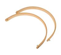 MUELODSIC 2pcs U Shaped Serving Tray Handles Ergonomic Comfortable Grip Replacement Hardware for Buckets Sushi Platters Natural Wood Grain Finish for Rustic Contemporary Gatherings