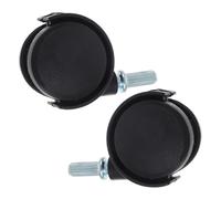 MUELODSIC 2pcs Universal Swivel Laundry Rack Wheels Replacement Casters for Cart Grill, Black Sturdy Stem Caster Wheels for Clothes Hanger Smooth Rotation