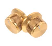MUELODSIC 2Pcs Volume Control Aluminum Knobs 24X14.5Mm Metal Potentiometer Caps for Guitar and Audio Equipment, Universal Replacement Volume Dial Knobs for Music Gear