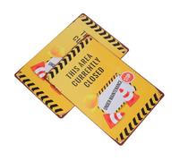MUELODSIC 2pcs Weatherproof Restroom Warning Signs for Maintenance Closed for Cleaning Caution Decal with Standardized Icons for Public Restrooms Schools Parks and Commercial Areas