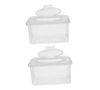 MUELODSIC 2pcs Wipes Box with Lid Portable Wipe Container Dispenser for Bathroom and Nursery with Sealed Silicone Ring to Keep Tissues Moist and Clean Lightweight and Convenient Storage Case