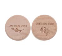 MUELODSIC 2pcs Wooden First Hair Keepsake Box Cute Container for First Haircut Christening Memory Keepsake Box for Newborn's Childhood Moments