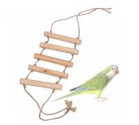 MUELODSIC 2pcs Wooden Parrot Climbing Ladder Swing Pet Training Stair for Birds Interactive Chewing and Exercise Plaything for Parakeets and Birds
