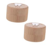 MUELODSIC 2pcs Wooden Tooth Fairy Box Cute Carved Milk Teeth Storage Keepsake Organizer for Boys Souvenir Container