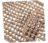 MUELODSIC 2pcs Woven Seagrass Pet Mats for Rabbits Guinea Pigs Chew and Bedding Natural Grass Nest Pads for Dental Health Cage Foot Pads Small Large