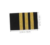MUELODSIC 3 Pairs Gold Metallic Pilot Epaulets Three Bar Shoulder Boards for Airline Uniforms Versatile Aviation Insignia for Captains Flight Attendants Trainees with Detailed Craftsmanship