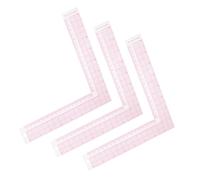 MUELODSIC 3 Pcs Transparent Shaped Sewing Ruler Set with Clear Built Scale for Measuring Garment Craft Drawing and Pattern Making Lightweight Portable Tailor Tool for Clothing Design