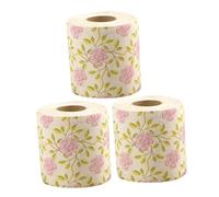 MUELODSIC 3 Rolls Colored Bamboo Pulp Toilet Paper Decorative Printed Bath Tissue Soft Sustainable Napkins for Bathroom Home Decor Holiday Essential