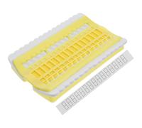 MUELODSIC 30-Hole Mini Plastic Cross Stitch Thread Organizer, Embroidery Floss Project Card Holder, Thread Arranger Tool for Home Sewing and Craft in Jelly Yellow