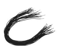 MUELODSIC 30pcs Black 40cm Elastic String Cord with Iron Head, 2mm Stretch Drawstring for Hats, Mask Making, Crafts and DIY Accessories