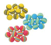 MUELODSIC 30pcs Indoor Practice Golf Balls for Training and Pets Eva Foam Soft Balls for Stress Relief Dexterity and Mobility Improvement Colorful Set with Yellow Blue