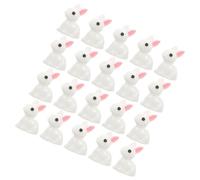 MUELODSIC 30Pcs Miniature Rabbit Figurines Resin Mini Bunny Decorations for Easter Garden Landscape Micro Scenery DIY Accessories Realistic Animal Figures